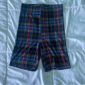 NWOT Women’s Forever 21 Plaid Spandex Shorts